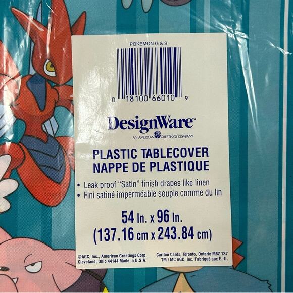 VTG Pokémon 2 NEW Packs Plastic Tablecloths 54”x96” Nintendo 2000 - Picture 2 of 5